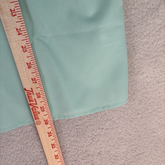 Eddie Bauer Tech Woven Shirt Mens Medium Teal Blue Short Sleeve Fishing Vented - Picture 11 of 16